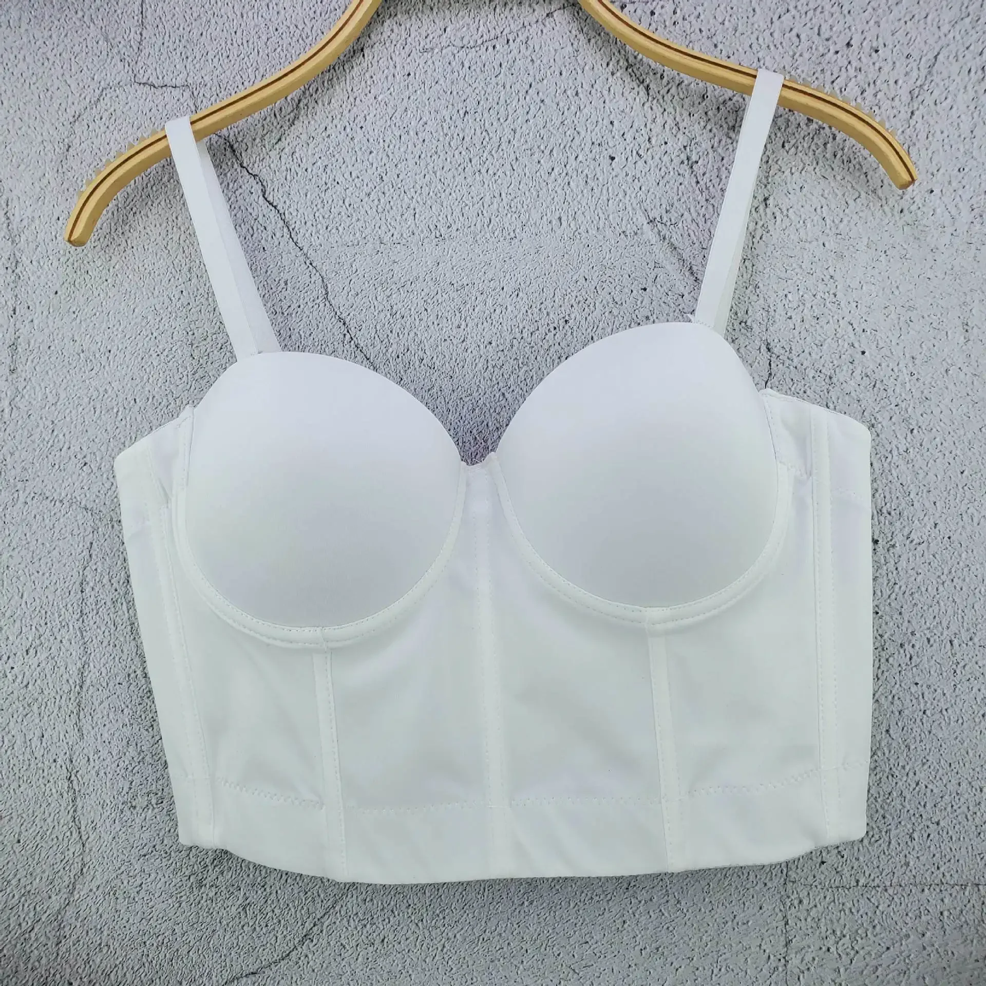 New Backless Tube Top Solid Color Bra Small Suspender Removable Shoulder Strap Versatile Bridesmaid Dancer Chest Wrap