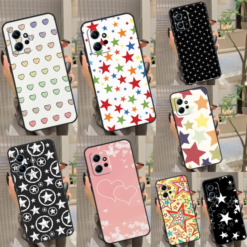 STARS COLOURFUL Case For Xiaomi Redmi Note 12 11 10 8 9 Pro Note 12S 11S 10S 9S Redmi 12 9C 10C 12C Coque