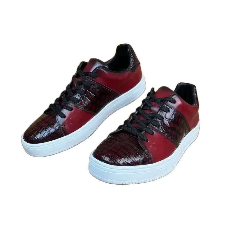 BATMO 2023 new arrival Crocodile skin causal shoes men,male Genuine leather sneakers pdd310