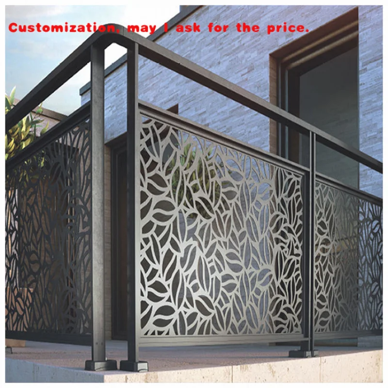 

custom.High Quality Aluminum Balcony Latest Laser Cut Railing House Stairs Outdoor