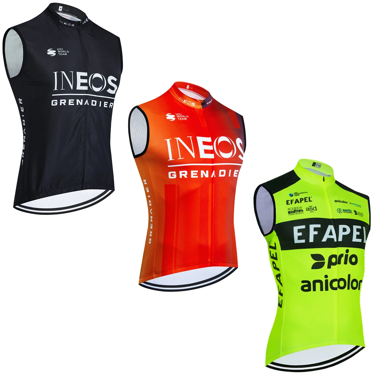 Fluor EFAPEL 2025 INEOS Cycling Team Jersey Quick Dry Road Riding Bike Vest Windbreaker Men Summer Ropa Ciclismo Bicycle Tshirt