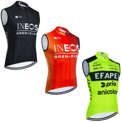 Fluor EFAPEL 2025 INEOS Cycling Team Jersey Quick Dry Road Riding Bike Vest Windbreaker Men Summer Ropa Ciclismo Bicycle Tshirt