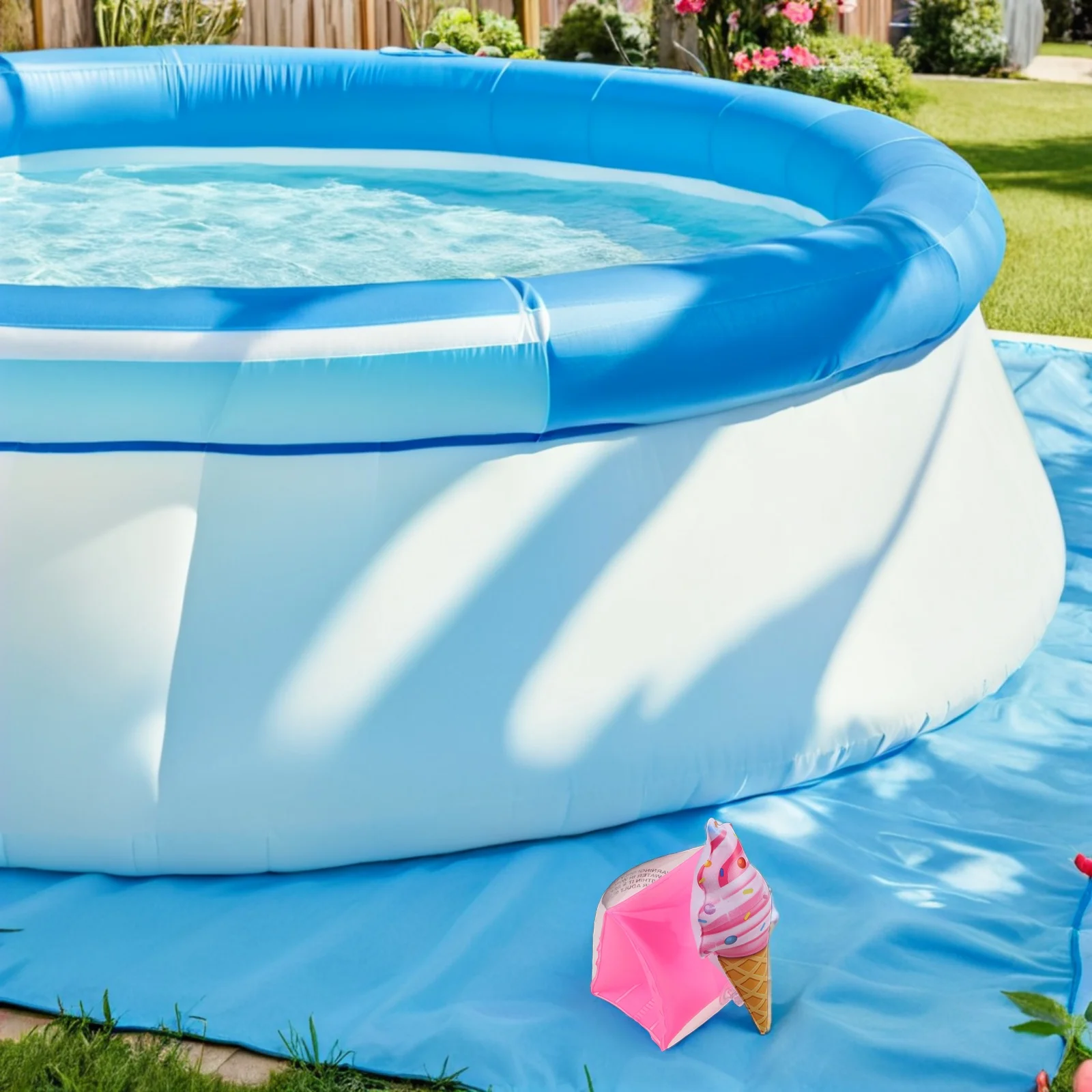 2 pçs crianças braçadeiras flutuador flutua para piscina flutua natação inflável criança brinquedos manga