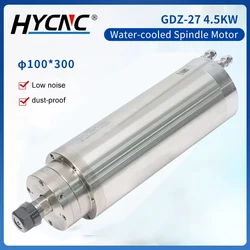 HQD 4.5KW Spindle Motor Woodworking Water Cooled 4500W Spindle with ER20 24000rpm 400Hz for CNC Router