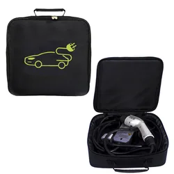 Car Charging Cable Storage For Tesla Model 3 Y S X Mach-E Carry Bag Vehicle Charger Plug Socket Jumper Waterproof Fire Retardant