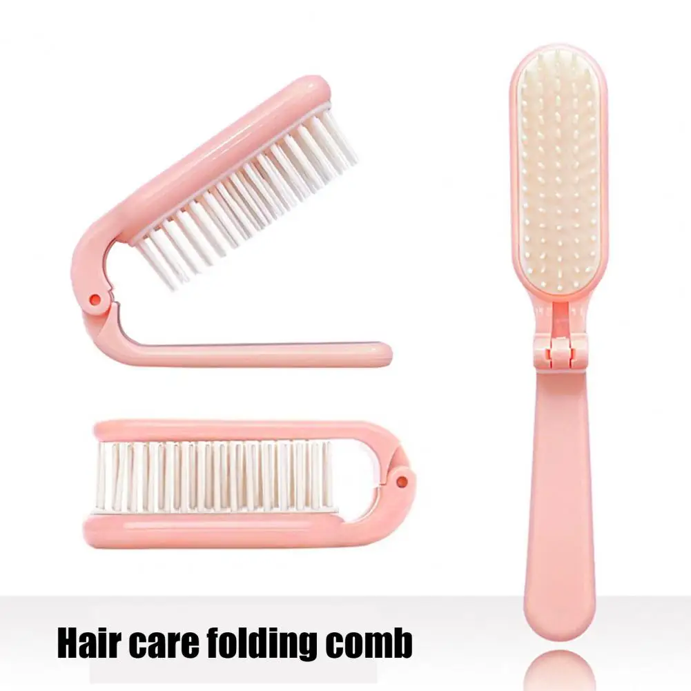 

Portable Folding Hair Brush Scalp Massage Portable Anti-static Mini Plastic Hair Comb Men Women Hair Styling Detangling Tools