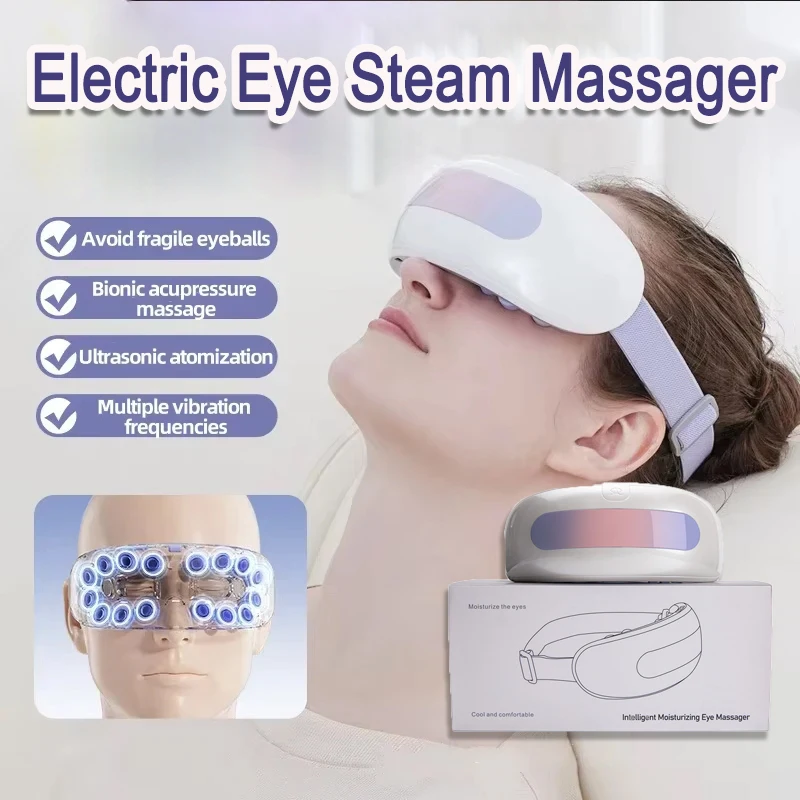 

Electric Nano Steam Eye Massager Atomizing Eye Acupressure Massage Relieve Fatigue Dark Circles Dry Eye Syndrome Christmas Gifts