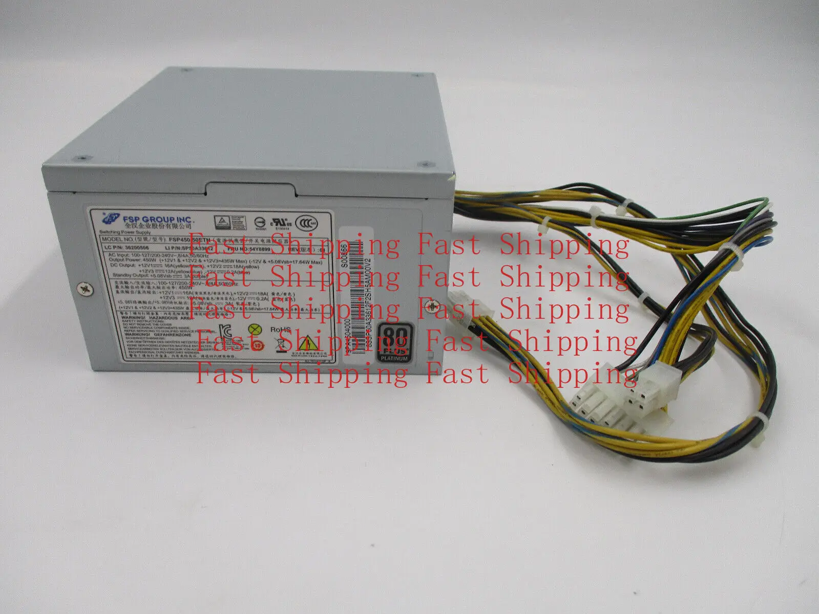 A=For Lenovo ThinkCentre M93 M93p M83 Internal PSU Power Supply 450W 54Y8899