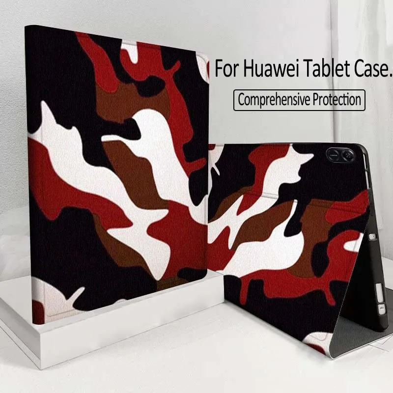

Camouflage Pattern Art For Huawei MatePad M5 T5 SE 11 Pro Honor Tab 5 V7 V8 X9 GT 10.1 10.8 Inch Tablet Case