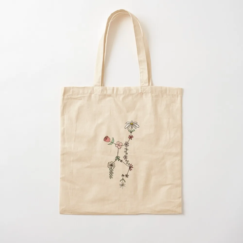 Flowered Virgo constellation Tote Bag large tote bag Canvas bag for women Gift custom tote