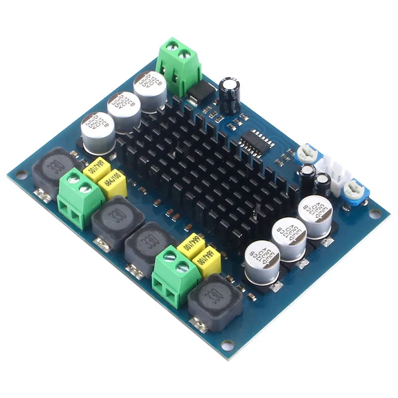 

2*120 Вт плата аудиоусилителя DC12-26V TPA3116D2 плата цифрового усилителя мощности двухканальная