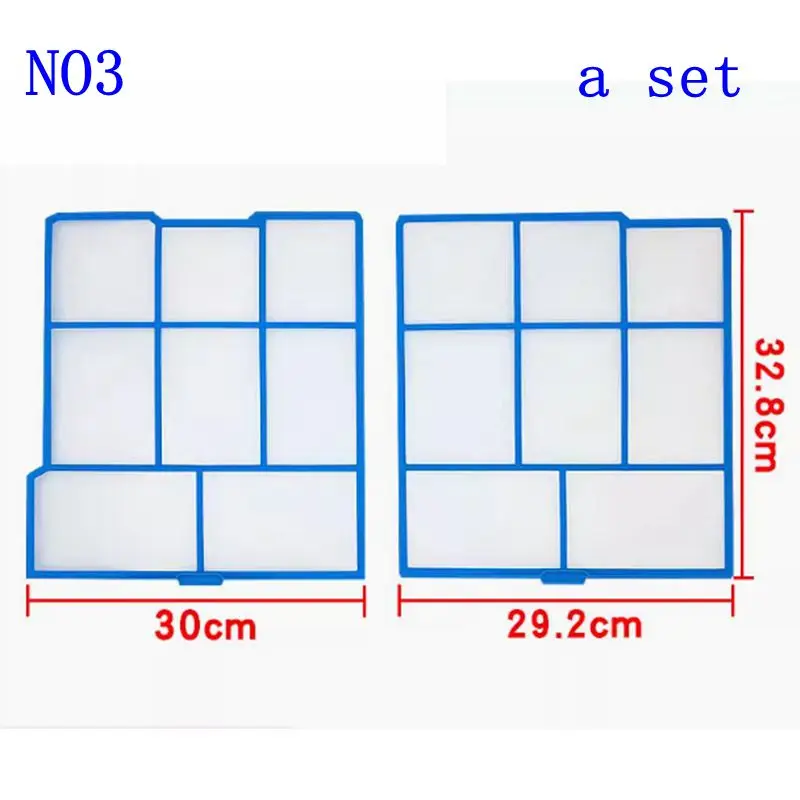 Air Conditioner filter sets For Hitachi Various size 34.5X27.5 36.2X26.2 30X29.2 32X34 39X32.2 31.5X26CM Filter dust screen part