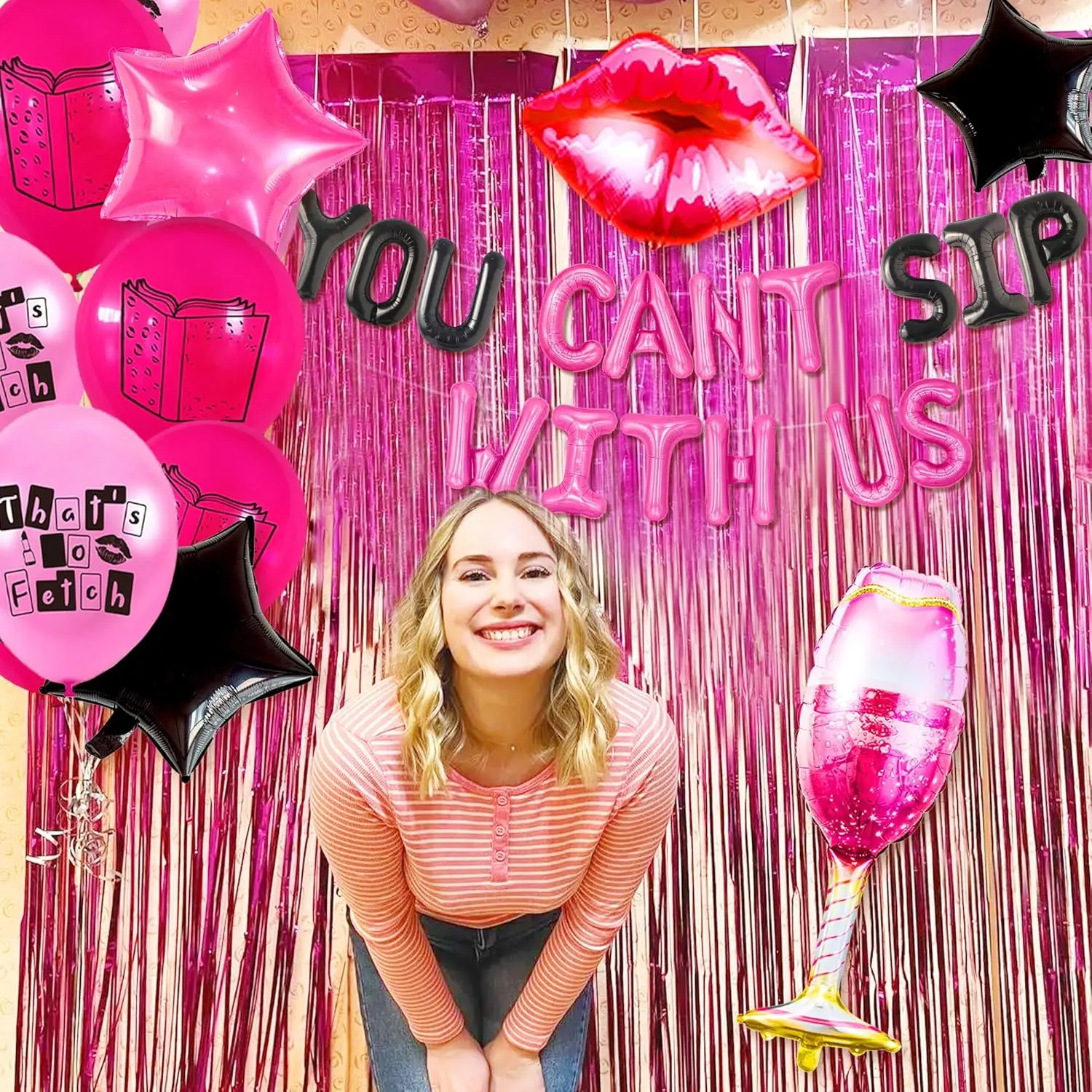 LaVenty Luxury لا يمكنك رشفة معنا ديكور الحفلات يعني زينة الحفلات أوائل 2000s زينة الحفلات Y2K ديكور الحفلات