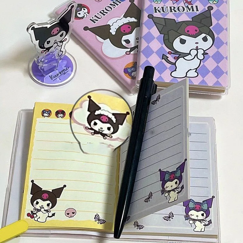 Sanrio Kuromi A7 Pocket Book Anime Cartoon Ins Style Creative Kawaii Kuromi A7 Notebook Student Stationery Notebook Diary Book