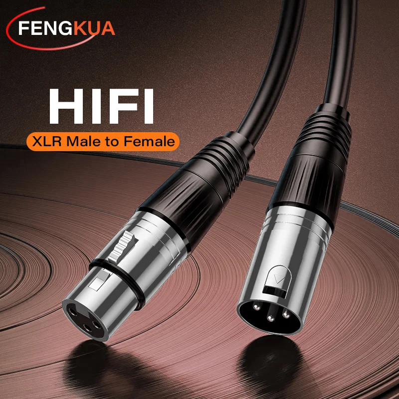 Kabel XLR mikrofon do karaoke dźwięk armata przedłużacz XLR do wzmacniaczy miksersów audio zbalansowany analogowy przewód audio 3Pin XLR