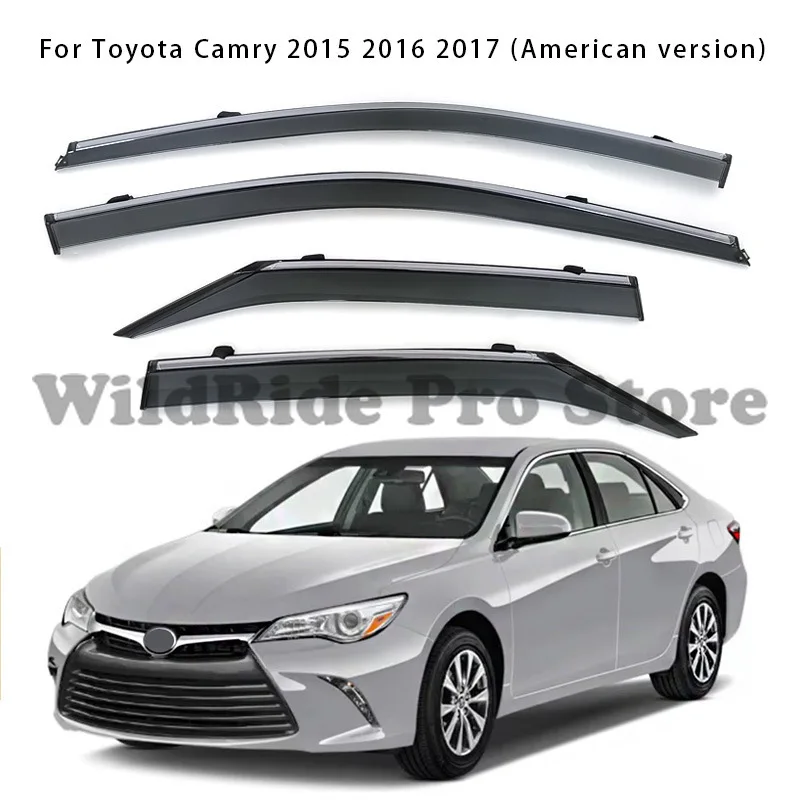 Window Visor Rain Guard for Toyota Camry 2015 2016 2017 Car Side Window Deflector Windshield Accessories 4pcs Set