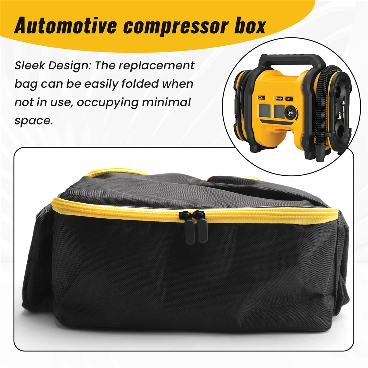 

HOT Air Pump Storage Bag for DEWALTS DCC020IB Portable Car Tire Inflator Bag Hard Travel Carrying Bag Storage Case