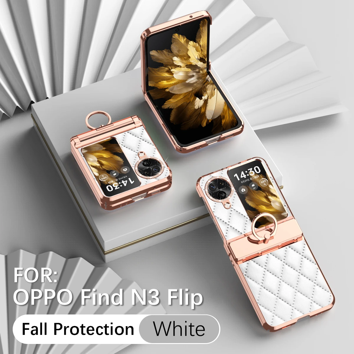 

Для Oppo Find N2 N3 Роскошный Кожаный противоударный защитный чехол-подставка с кольцом-пряжкой для телефона