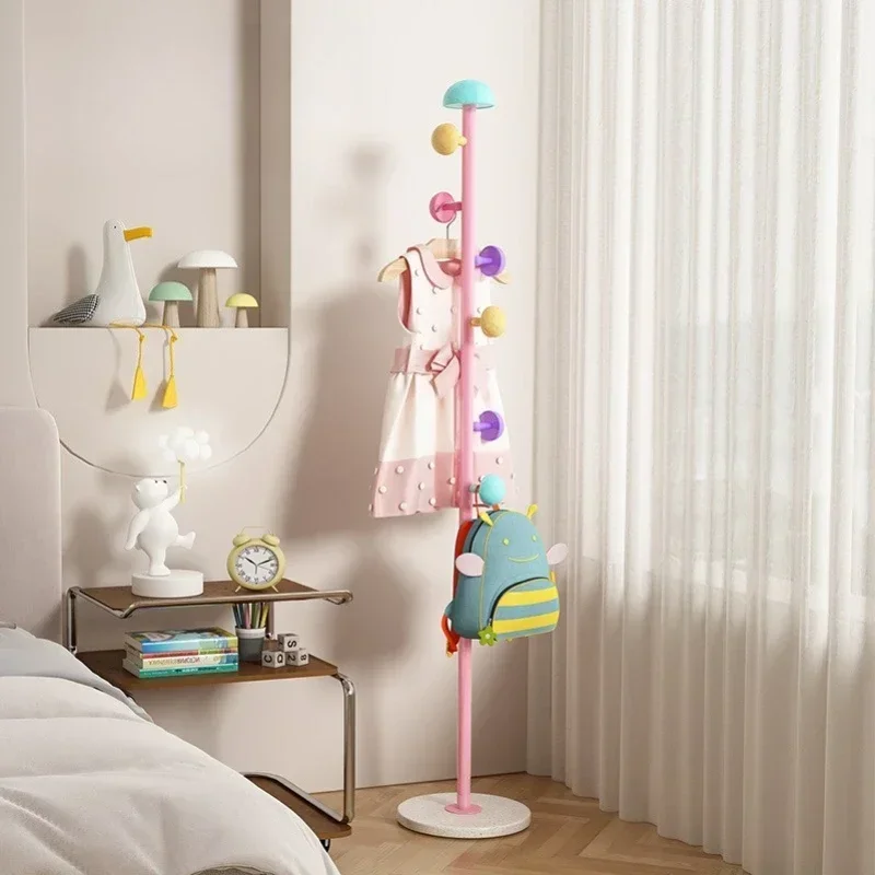 New Model Household GoodsChildren's Hanger Floor-to-ceiling Mushroom Clothes Hanger Pole Type Coat Rack Bag Hanger Bracket