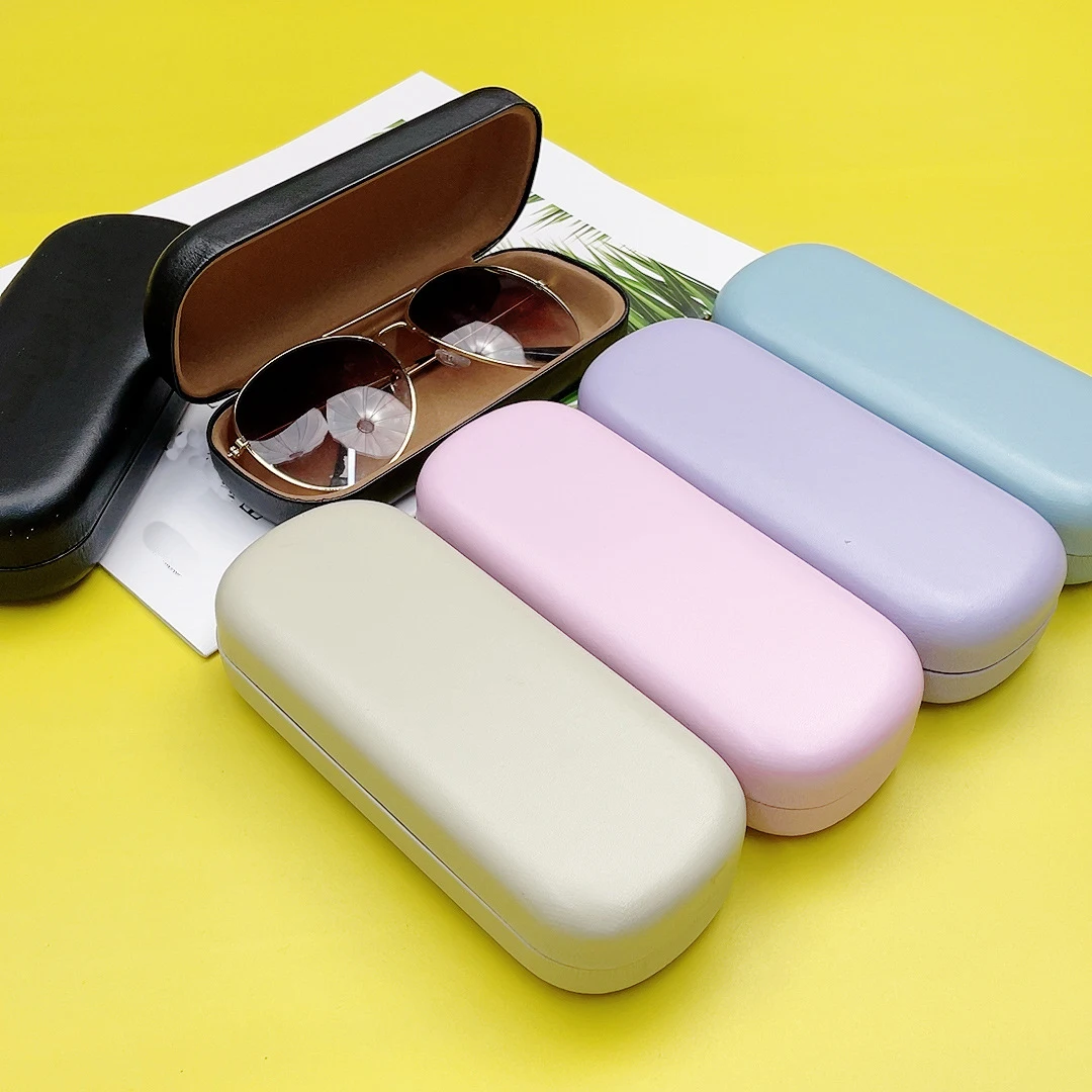 1pc Elegant Simple Reading Glasses Case Large Capacity PU Leather Sunglasses Storage Box Protective Eyewear For Men Women