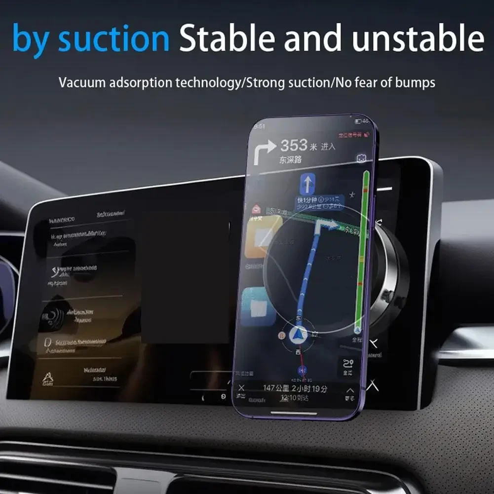 Intelligent Car Phone Holder Magnetic Technology Universal Mount Mobile Stand Adsorption Bracket Vacuum Adsorption Stable