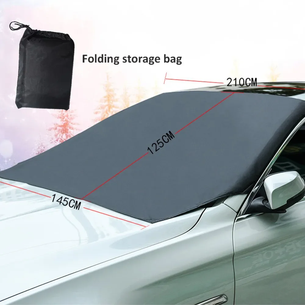 Magnetic Car Front Windscreen Cover Automobile Sunshade Cover Car Windshield Snow Sun Shade Waterproof Car Cover 210*120cm