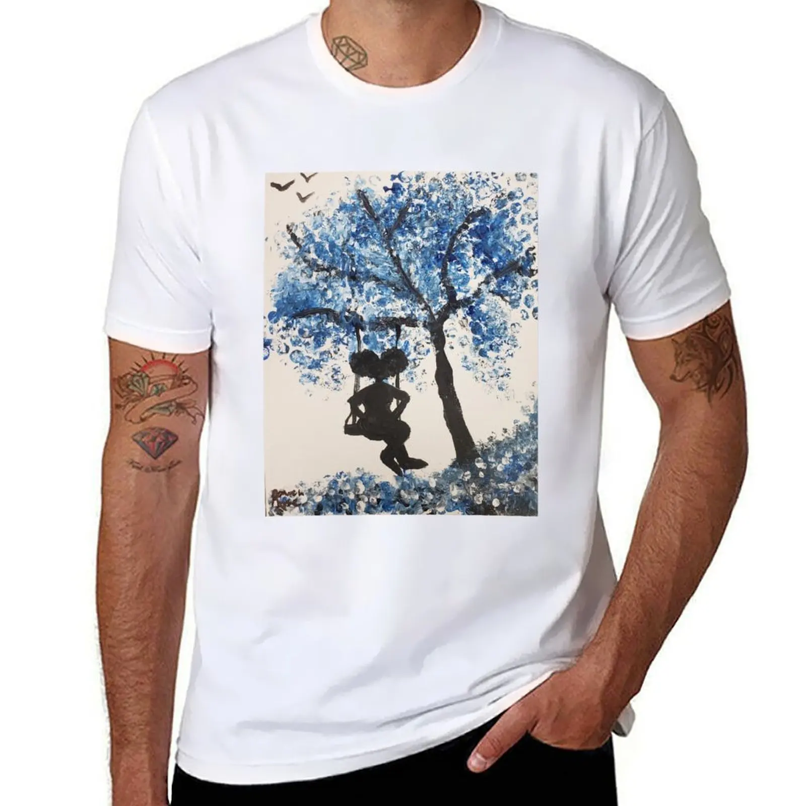 

Blue Days T-Shirt cotton t shirt man anime tshirt T-Shirt