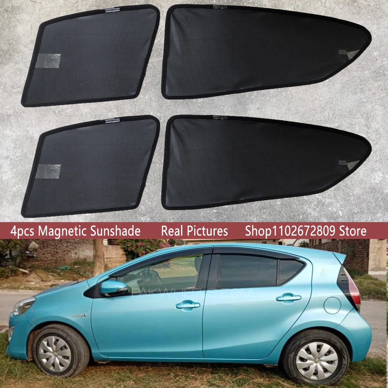 Magnetic Car Sunshade Shield Front Windshield Frame  Sun Shades for Toyota Prius Hybrid C Aqua NHP10 10 2012 -2020  Accessories