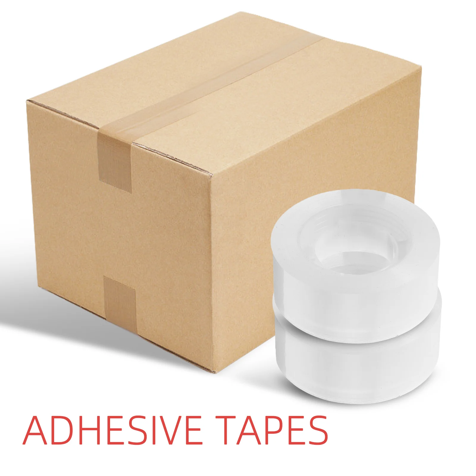 12 Rolls Clear Transparent Tape Small Strong Adhesion for Office School Home Packaging DIY Sealing Envelopes Transparent Tape