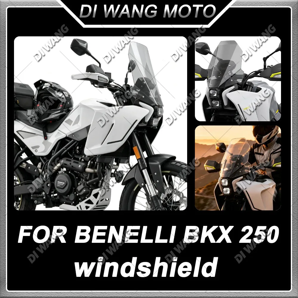 For Benelli BKX250 Motorcycle Heightened Windshield Modified Front Windscreen Chest Protector Wind Deflector Accessories