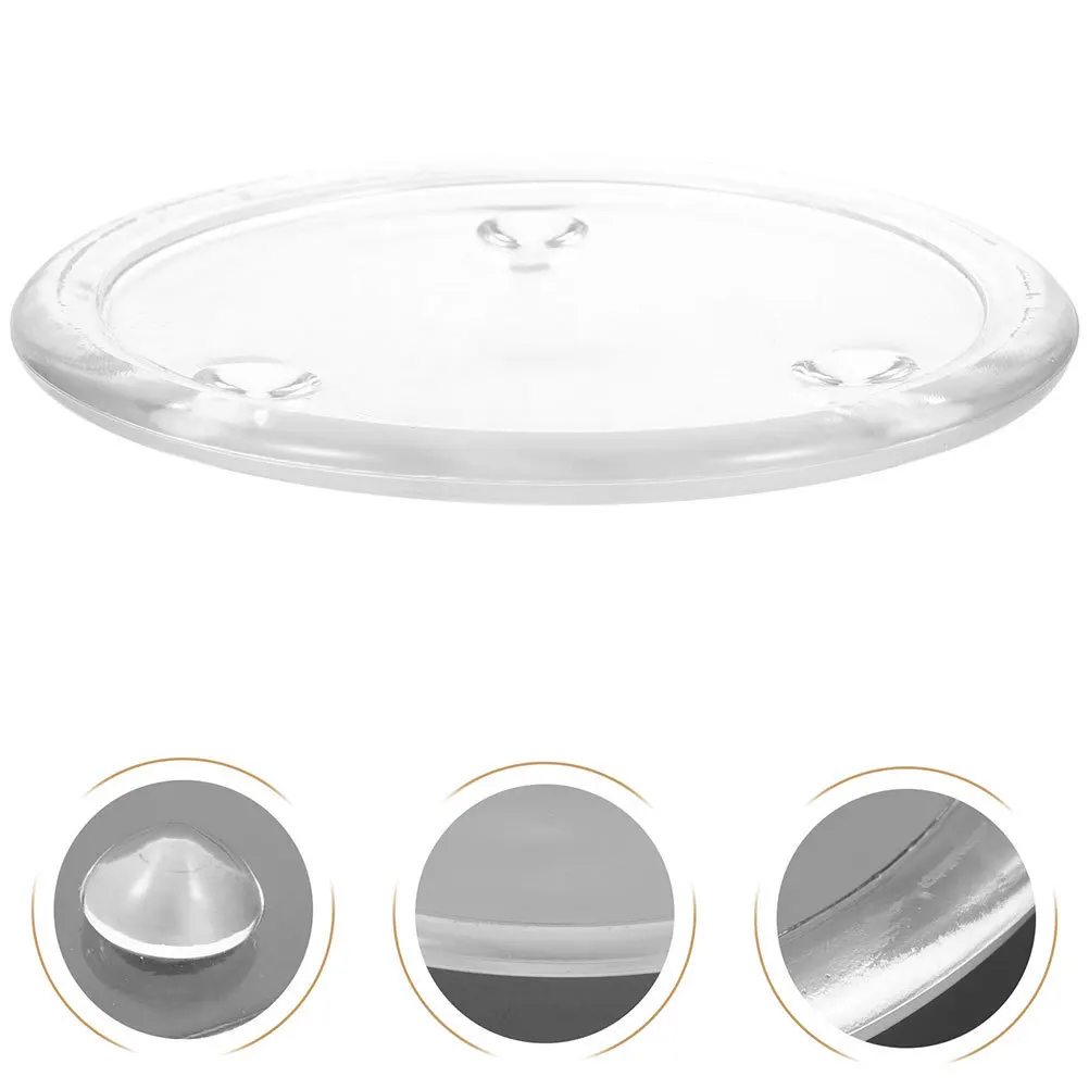 

6Pcs Round Glass Tray 3.93x3.93 Clear Holder for Pillar Candles Decorative Plate Wedding Party Romantic Dinner Coaster