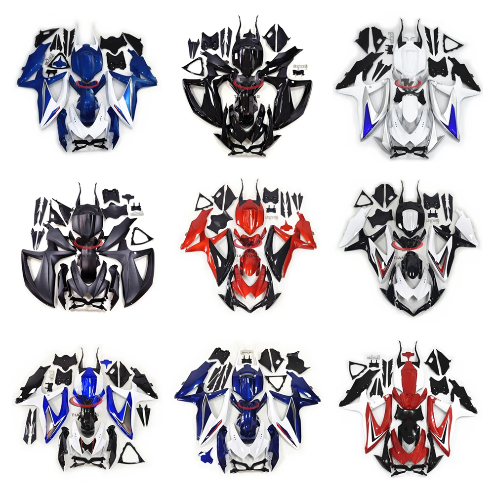 Fit GSXR 600 750 K8 Bodywork Cowling Customize Motorcycle Full Fairing Kit Injection For GSXR600 GSXR750 2008 2009 2010 Year
