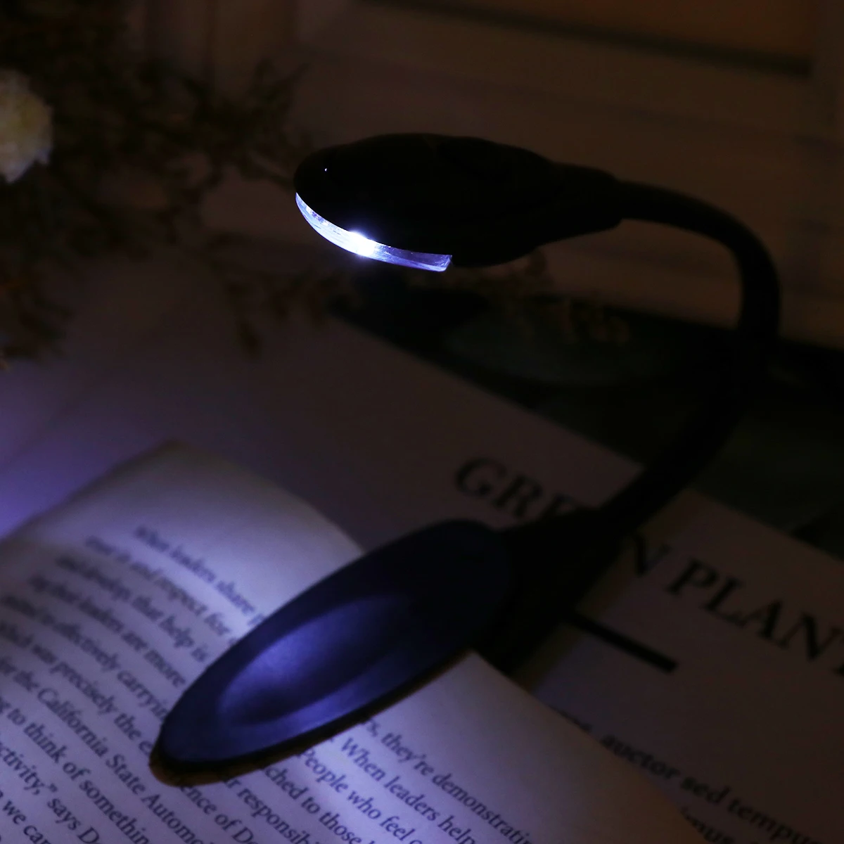 

Book Light s Black Clip on Reading Lights for Books Bed Travel Pocket 25x3x1.5cm LED Non flickering Portable Slim