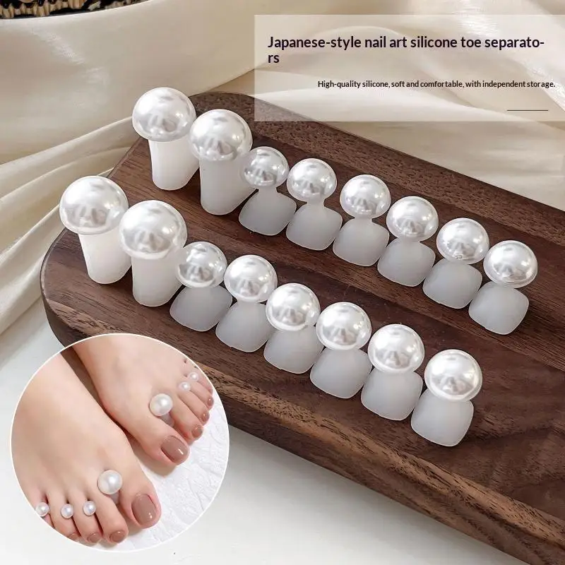 8Pcs Nail Polish Application Set Easy Toe Spacers Cute Soft Silicone Toe Separators For Pedicure Foot Care Accessory