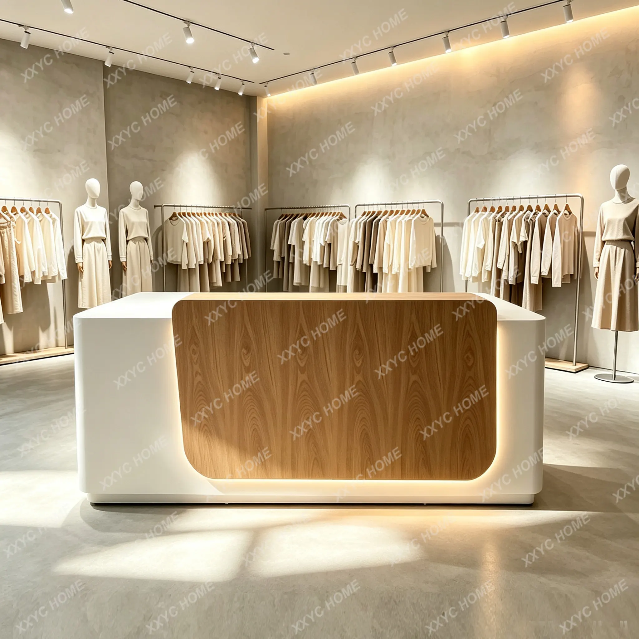 Front desk checkout page store small simple modern milk tea women's clothing convenience store beauty salon reception counter