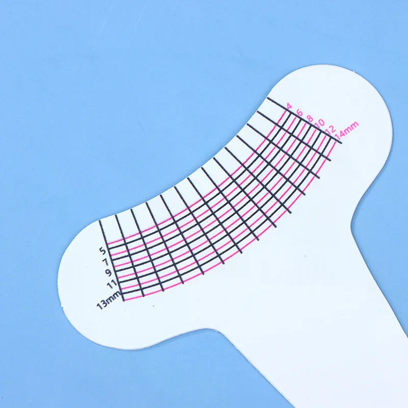 10 قطعة مسطرة قياس طول الرموش المحمولة الحاجب مسطرة بلاستيكية ناعمة ماكياج أداة رمش تمديد النمو ملحق