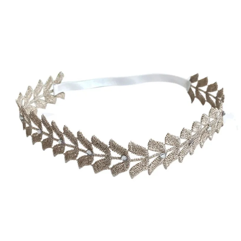 Baby Girl Headband Leaf Wheat Diamond Headbands Newborn Baby Elastic Hairband Kids Toddler Photography Props Hair Accessories