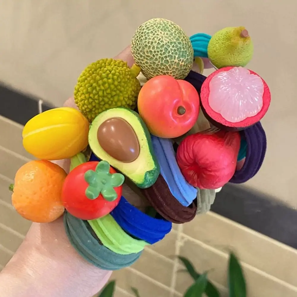 

Hair Tie Fruit Hair Rope Cute Hair Ring Ponytail Holder Rubber Band Hair Accessories Korean Style Colorful Hair Scrunchies