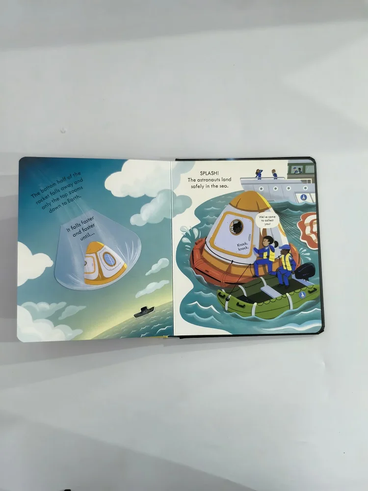 Usborne English Educational Picture Book Peep Inside How A Rocket Works For Children Baby Early Reading Gift