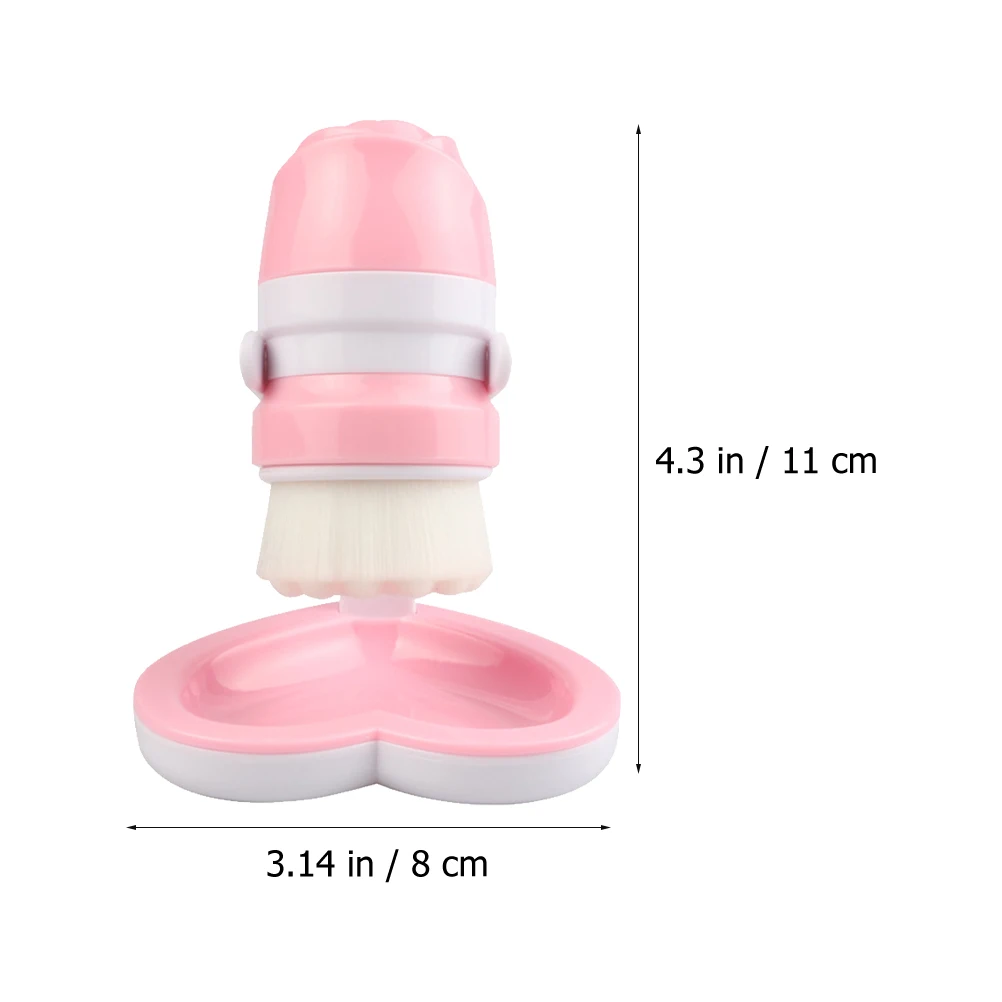 

Double-Headed Rose Facial Brush Face Cleansing Tool Deep Cleaning Gentle Bristles Portable For Travel Home Use Facial Cleaning