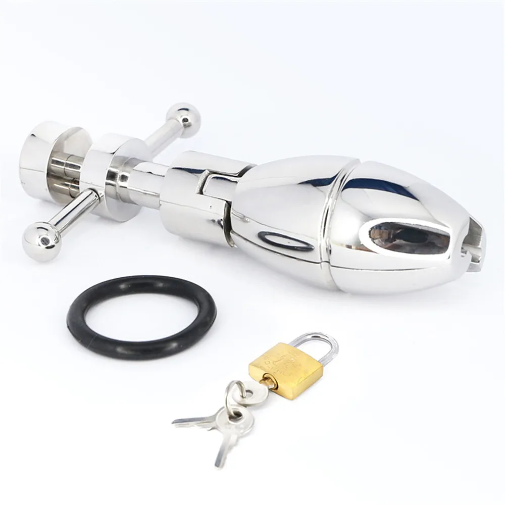 BDSM Stainless Steel Anal Lock Bondage Butt Plug Men and Women Enslavement Anal Plug Tied Masturbation Fetishism Tool Orgasm