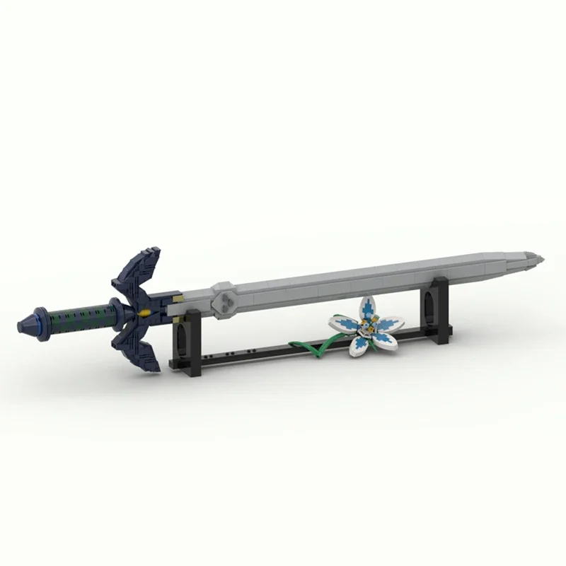 619pcs MOC Game Zeldaed : Master Sword Full Scale Weapon Brick Model Assembled Toys Children's Holiday Gifts