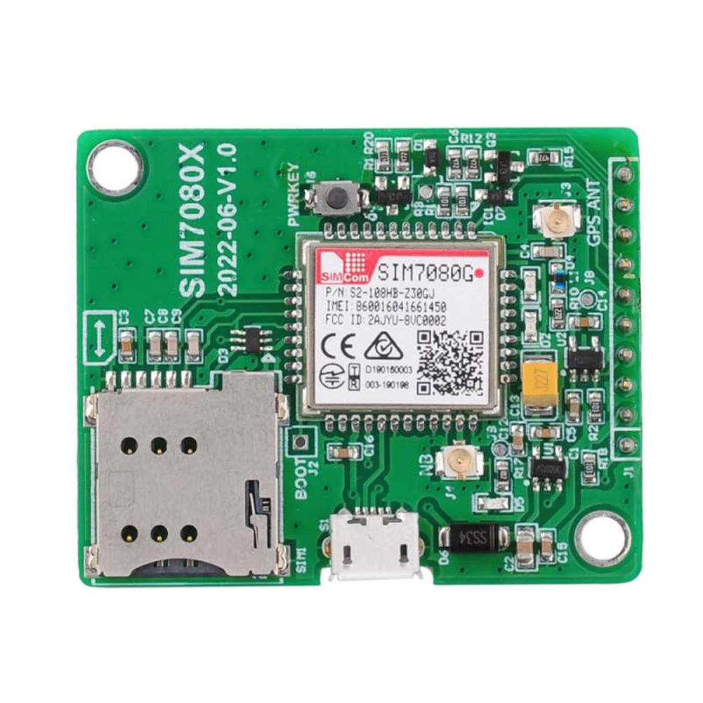 SIM7080G NB-IoT CAT-M Módulo Breakout LTE UNV-SIM7080G Economia De Energia Recepção Descontínua Estendida Compatível com SIM868