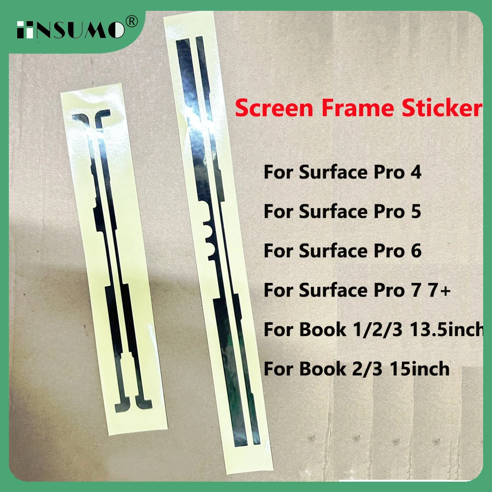 For Microsoft Surface Pro 4 5 6 7 7+ Book 1 2 3 LCD Display Screen Frame Sticker Glue Tape Sticker Complete Set