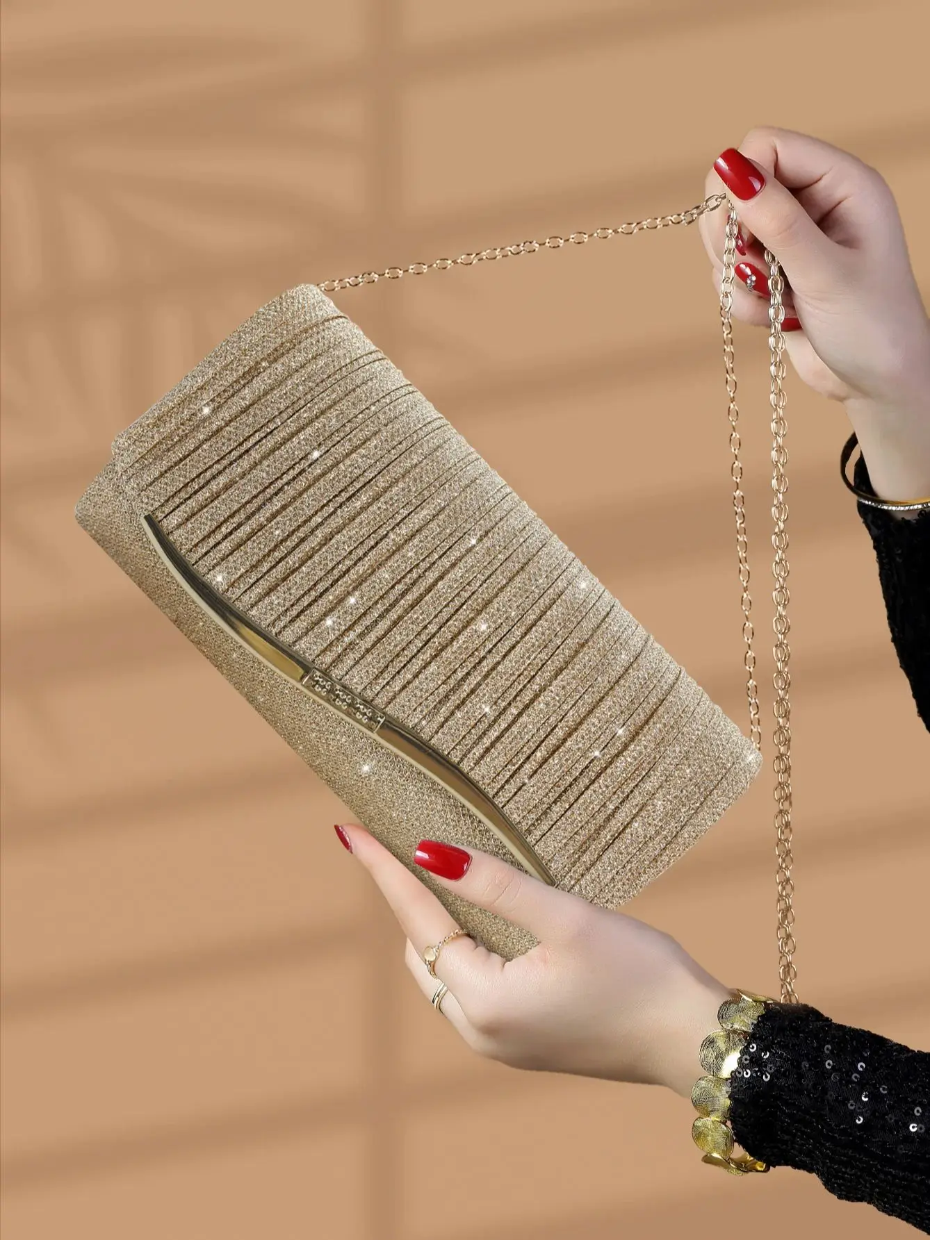 حقيبة يد للحفلات لامعة وأنيقة، محفظة رائعة للفتيات والحفلات والعرائس، مناسبة للولائم والحفلات وحفلات الزفاف. #5