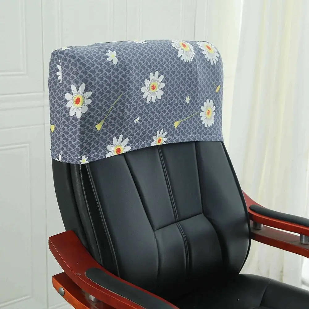 Cartoon Panda Penguin Rose Pattern Elastic Office Chair Backrest Cover Comfortable Dustproof Chair Back Protection Household