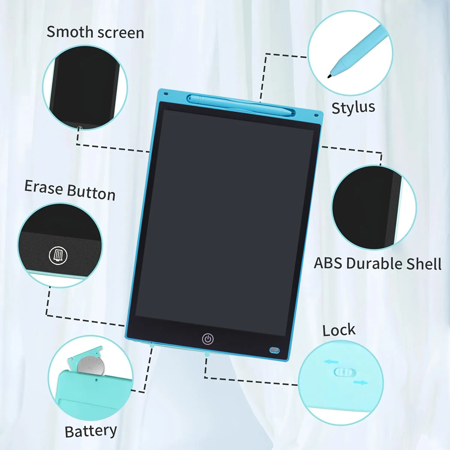 Tablero de escritura a mano LCD para niños, tablero de dibujo de grafiti, tablero de dibujo electrónico, 8,5 pulgadas, 12 pulgadas