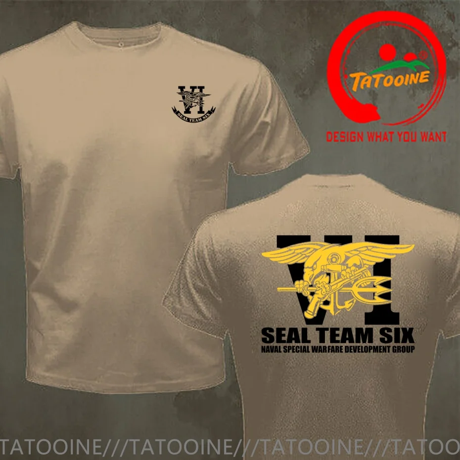 Navy Seal Team 6 back T Shirt Men Fashion Trendy Casual Clothing Stylish Tops Tee Shirt Leisure Tshirt Men's T-Shirt