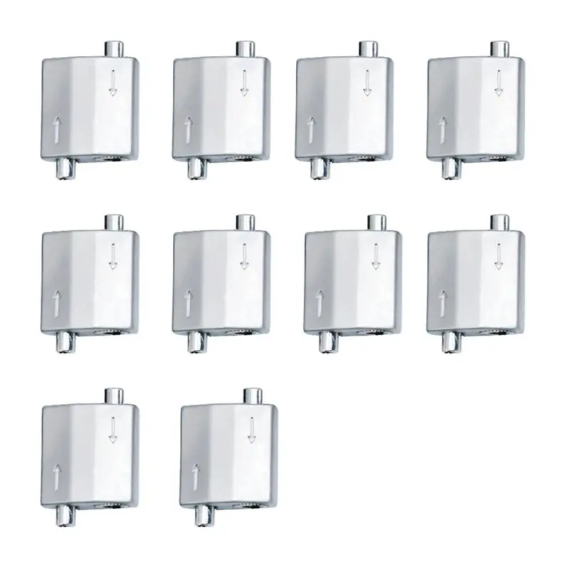 A84X-Stainless Steel Wire Rope Clamps 10Pcs- Cable Clips For Outdoor Christmas Lights In Silver(Hole Diameter 1-1.5Mm)