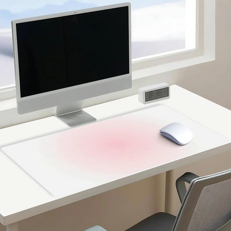 グラデーションピンク大型マウスパッド 滑り止めゴム付き ミニマリストアート Aestheti ラップトップアクセサリー マウスパッド スピードセットアップ 滑り止めマット